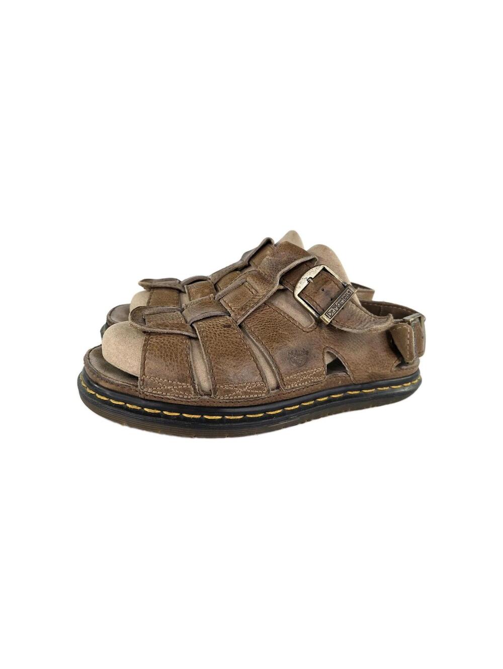 VTG Dr. Martens  Brown Leather Sandals US 10 Leather Made In England Fisherman